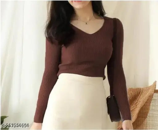 V Neck Full Sleeve Top