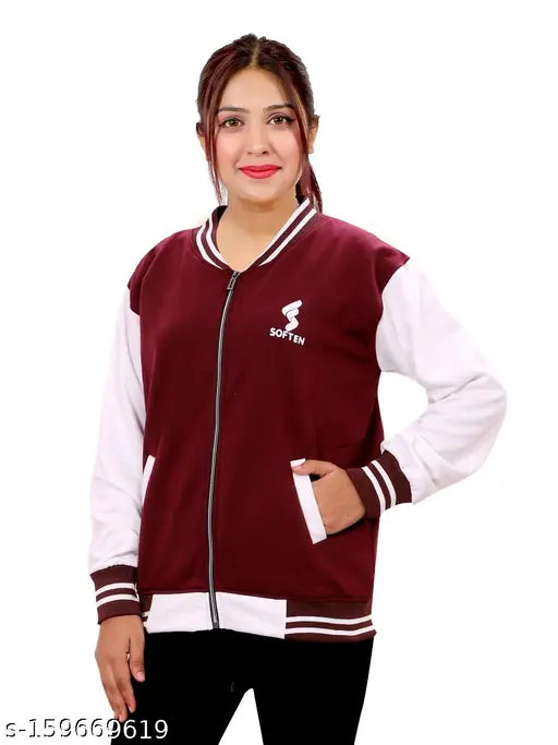 Women Maroon Regular Jacket