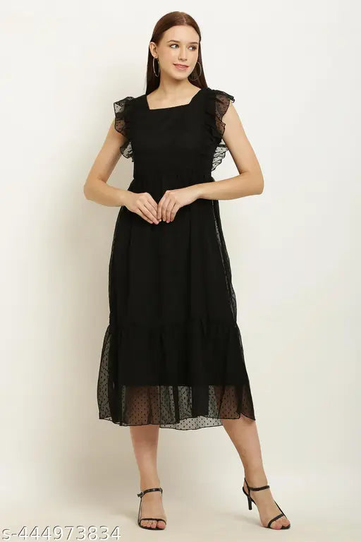HF polka dot black dress