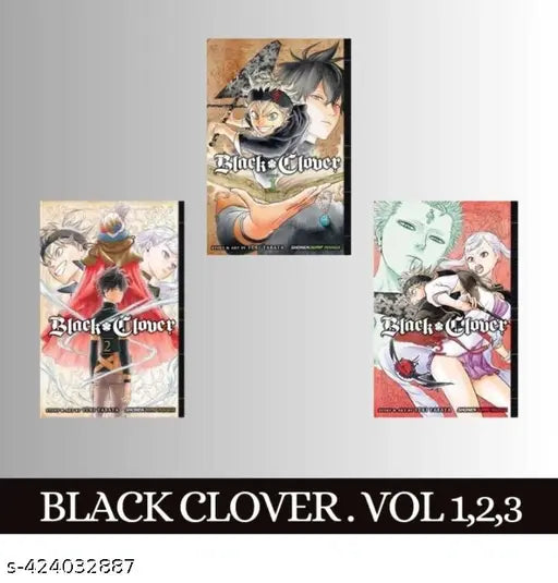 Black Clover Manga Book Set :- Volume-1 2 3 (English Paperback Yuki Tabata)