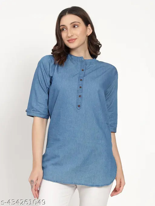 Woman Denim Short Dress