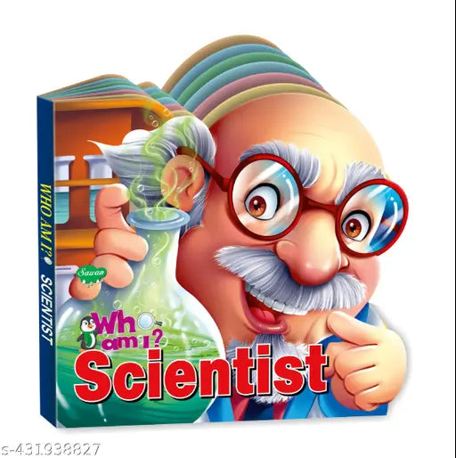 Scientist die cut board book for kids : Science learning board books Learning book for kids Educational board books.