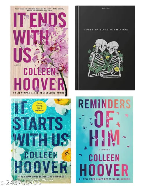 IT END WITH US BY COLLEEN HOOVER + IT STARTS WITH US BY COLLEEN HOOVER + I FELL IN LOVE WITH HOPE BY LANCALI + REMINDERS OF HIM BY COLLEEN HOOVER