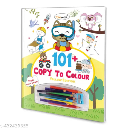 101+ Copy to Colour - Yellow Edition : Coloring Book for kids Children’s Copy Coloring Book Copy to Color Book Creative colouring book