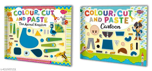 The Animal Kingdom and Cartoon books for kids : Children learning books colouring book for kids Children activity book - Set of 2 books for kids (Paperback).