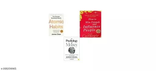Psychology Of Moneyy + Atomic Habitss + how to win friends and influence people (ENGLISH PAPERBACK) (3 BOOKS COMBO)