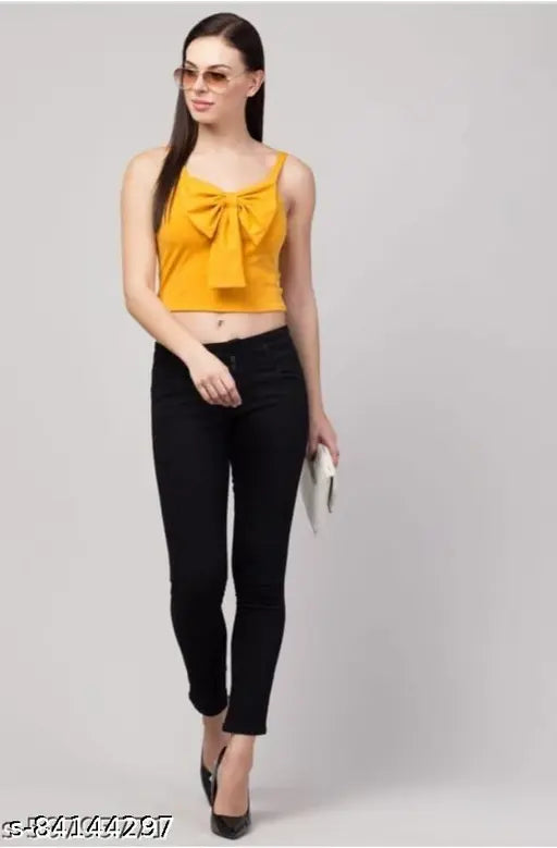 Stylish Bow Crop Tops