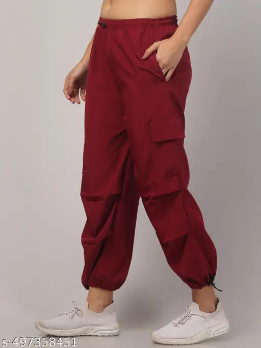 Women solid stylos cargo pants