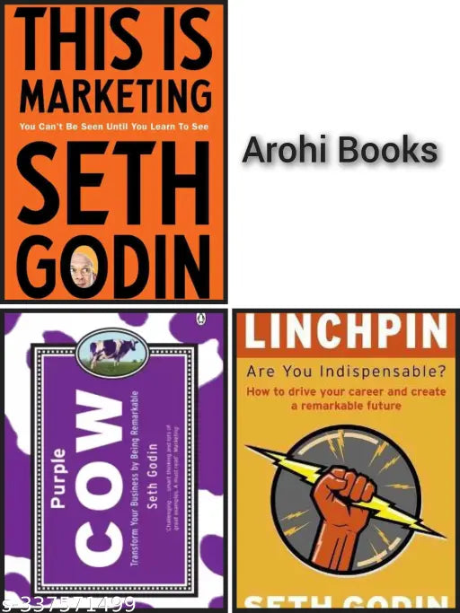 This Is Marketing+Purple Cow+ Linchpinch English Paperback Book ( Seth Godin)