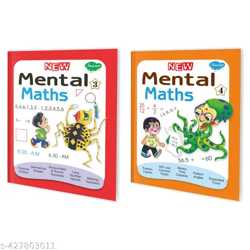 New Mental Maths - 3 and 4 book for kids : Maths book for Young Readers Maths Learning for Children Learning book for kids.