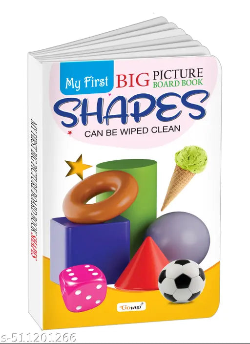 My First Big Picture Board Book Shapes : Montessori board book for kids Engaging picture board books Early learning board book for preschoolers Board book for kids