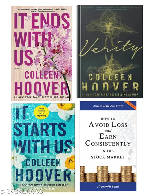 IT END WITH US BY COLLEEN HOOVER + IT STARTS WITH US BY COLLEEN HOOVER + VERITY BY COLLEEN HOOVER + HOW TO AVOID LOSS AND EARN CONSISTENTLY IN THE STOKE MARKET BY PRASENJIT PAUL
