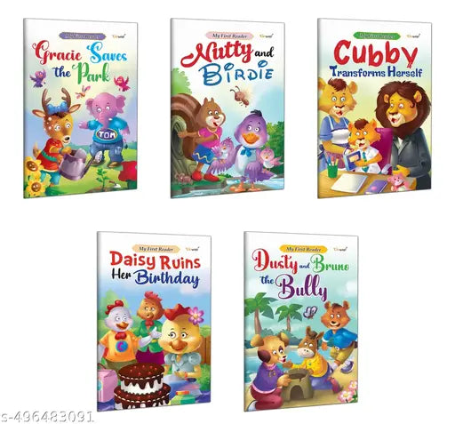 Children’s First Reader Series : Nutty and Birdie Cubby Transforms Herself Daisy Ruins her Birthday and more - Picture books for toddlers Kids story book - 5 Fun Easy-to-Read Stories for Kids