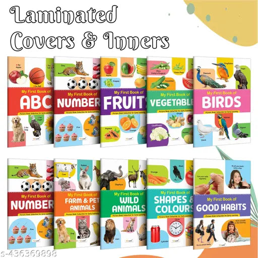 Children's educational book collection : My First Picture Book Collection For Early Learning Learning book for preschoolers Educational picture books for toddlers With 10 Topics