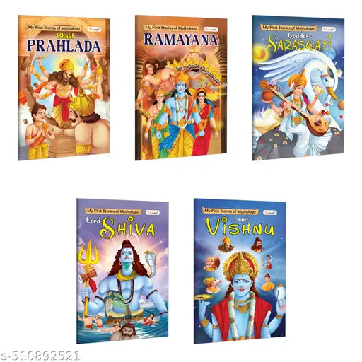 My First Mythology Story : Prahlad Ramayan Saraswati Shiva and Vishnu : Picture books for toddlers Early learning storybooks Mythology books for young children - Pack of 5 books