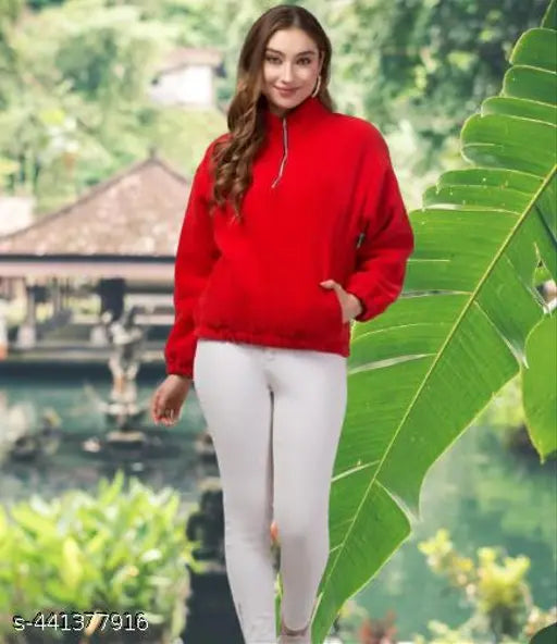 Womens Sweatshirts Half Zip Cropped Casual Pullover Thumb Hole Classic Comfy Spring and full
