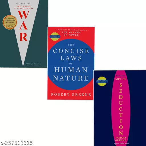 Set of 3 BOOKS - THE CONCISE 33 STRATEGIES OF WAR + THE CONCISE LAWS OF HUMAN NATURE + Concise Art Of Seduction
