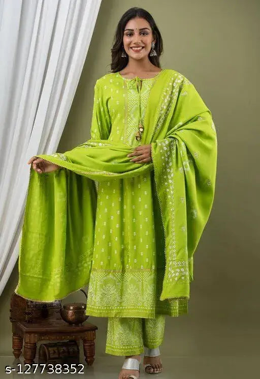 jvc green kurta set