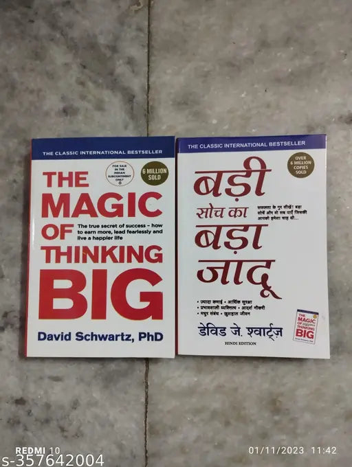 The Magic Of Thinking Big English Book + Badi Sochane Ka Bada Jadu Hindi Book (Paperback Dr. David Schwartz PHD)