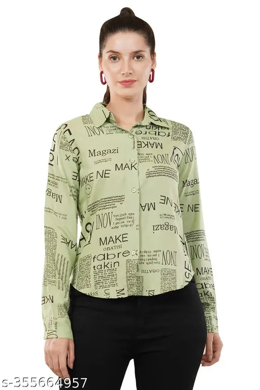 Trendy Glamorous Women Green Shirts trending wear