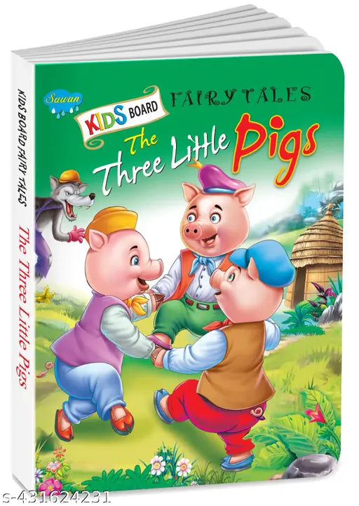 The Three Little Pigs book for kids : Children story board books Learning book for kids story learning books (Hardcover).