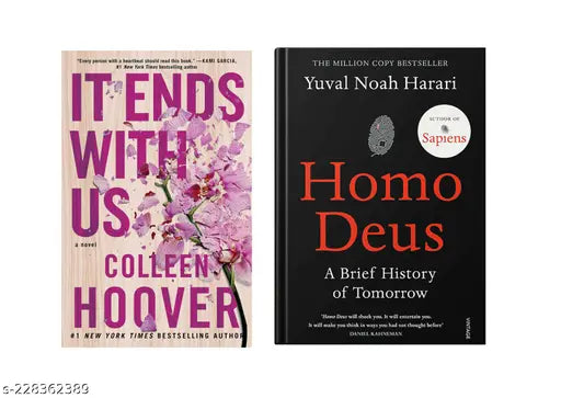 IT END WITH US BY COLLEEN HOOVER +HOMO DEUS A BRIEF HISTORY OF TOMORROW BY YUVAK NOAH HARARI
