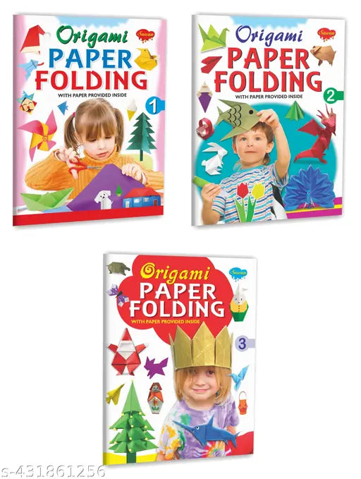 Origami Paper Folding-1 2 and 3 book for kids : Paper folding book for kids Activity book for kids Learning book for kids - set of 3 activity book for kids