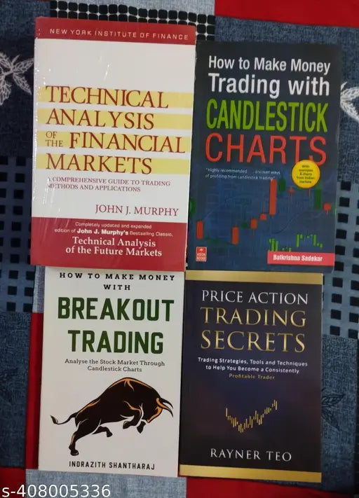 Technical Analysis Of Financial Markets + Trading With Candlestick Charts+ Breakout Trading + Price Action Trading Secrets ( English Paperback John J. Murphy Indrazith Shantharaj Rayner Teo)