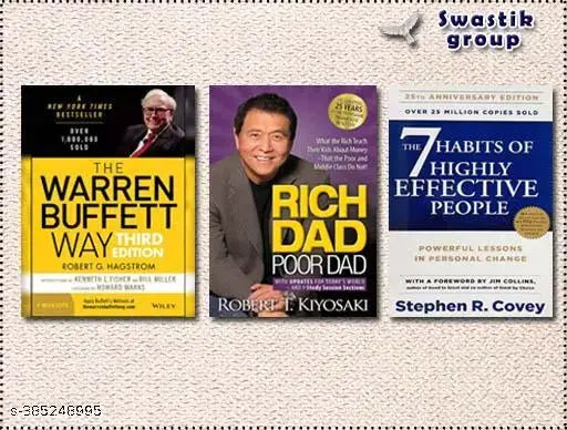 influence: The Psychology of Persuasion (Collins Business Essentials) + Rich Dad Poor Dad +The Warren Buffet Way papperback