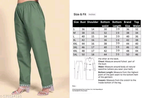 Plus size cotton silk co-ord set ( kurti with bottomwear)