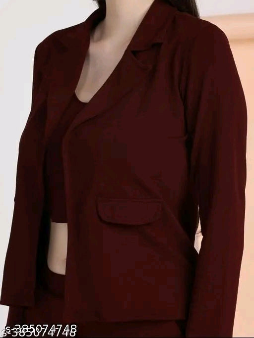 Woman formal attire top bottom set