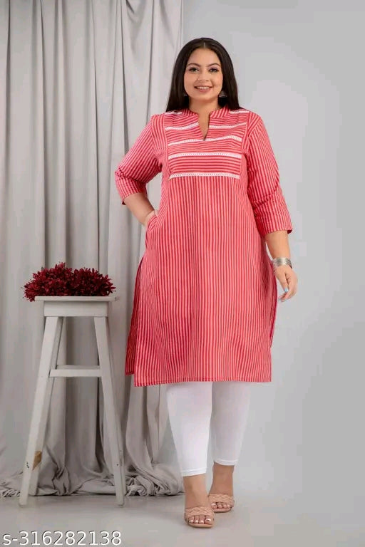 #002 Plus Size Cotton Kurti