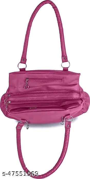 Woman's synthetic leather (PU) handbag with 2 Compartments