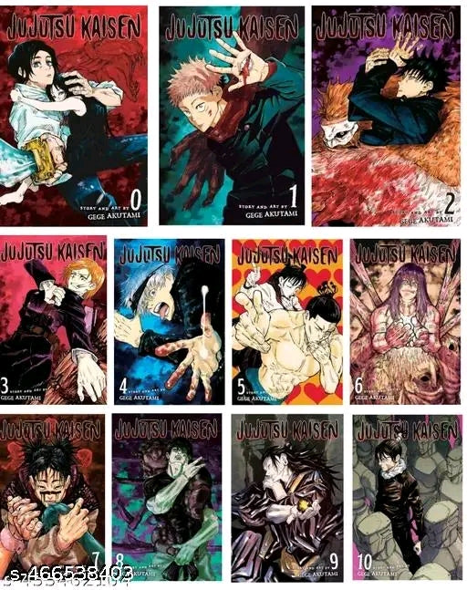 #00011 Jujutsu Kaisen Manga Book Set Volumes : 0-10 | Gege Akutami | Comics | Manga | Paperback