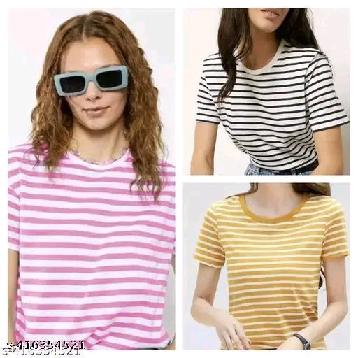 Combo of 3 Daily wear cotton Tshirts