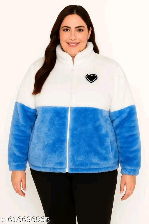 Woman's winter wear plus size fleece jackets