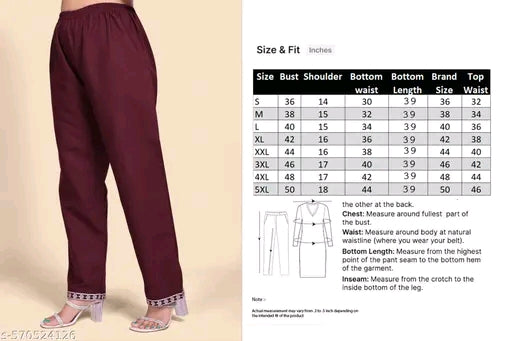 Plus size cotton silk co-ord set ( kurti with bottomwear)