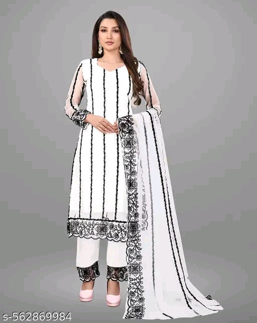 Net Kurti with dupatta and bottomwear
