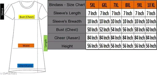 #00001 Woman's Plus Size Cotton Nighty Gowns 5XL to 10XL | Night Dress | Big Size | Night Suit | Jumbo Size
