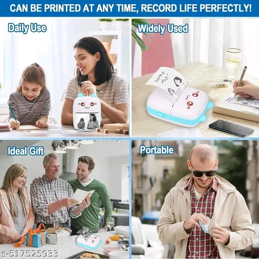 Mini Portable Thermal Ink Free Bluetooth wireless Printer
