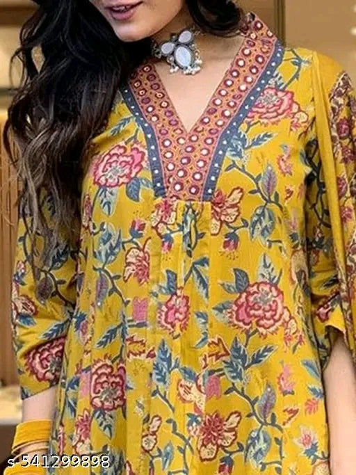 #001 Cotton Kurta set with Dupatta
