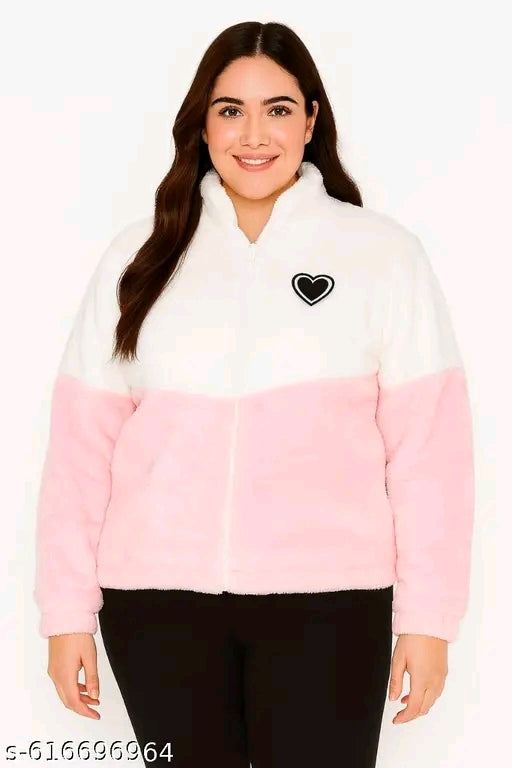 Woman's winter wear plus size fleece jackets