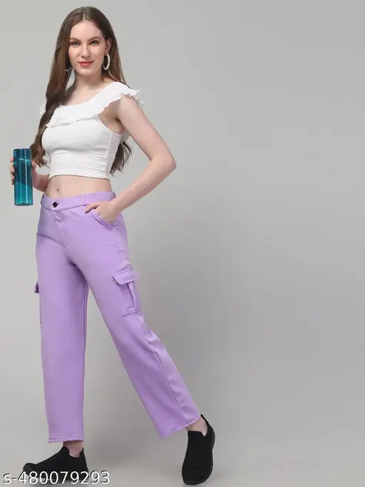 solid formal Korean Straight Fit Baggy bell bottom ribbed Wide Leg Bootcut trousers for women and girls -