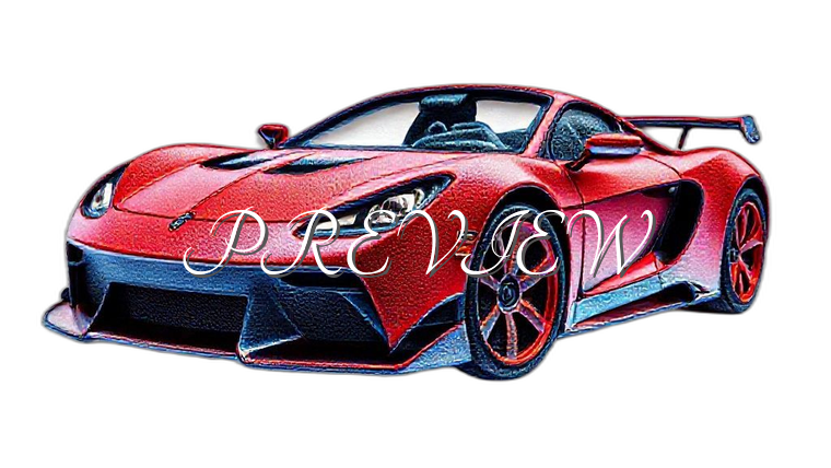 Sports Car Model#3 Digital Image | 300 DPI Printable Art | Print on Demand Images