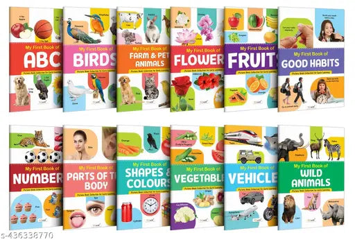 Toddlers learning library : Learning book for kids My First Picture Book Collection For Early Learning With 12 Topics birthday gifts for Toddler