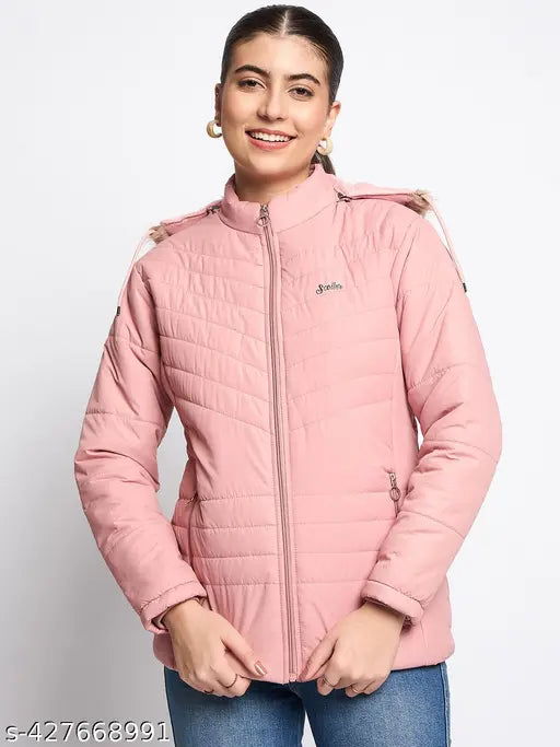 Women Solid Hooded Jacket