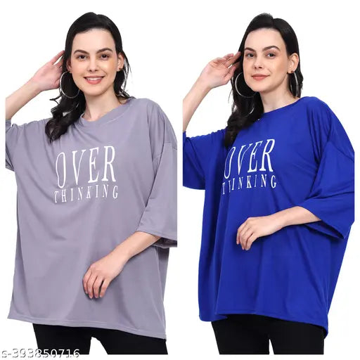 Woman Oversized Loose Cotton T-shirt