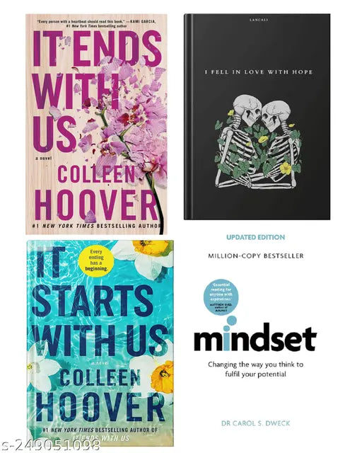 IT END WITH US BY COLLEEN HOOVER + IT STARTS WITH US BY COLLEEN HOOVER + I FELL IN LOVE WITH HOPE BY LANCALI + THE MINDSET BY DR CAROL S DWECK