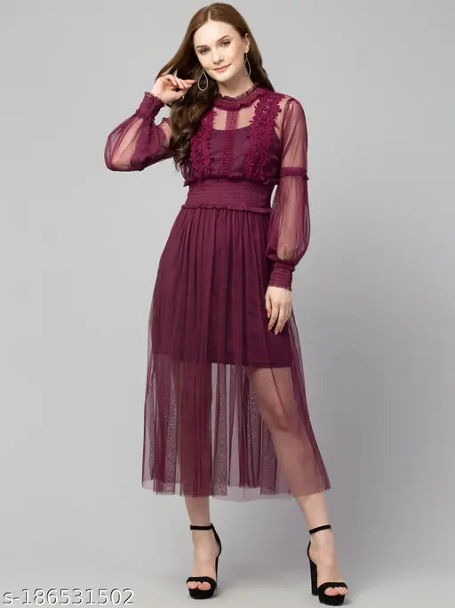 Trendy Lace Net Dresses
