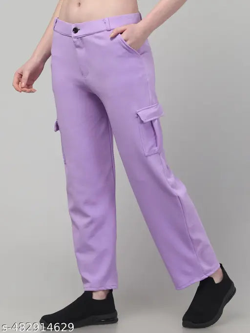 Women solid stylish cargo bell boutam apnts